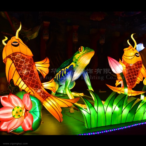 魚燈鯉魚花燈公園動(dòng)物園彩燈設(shè)計(jì)自貢花燈廠家