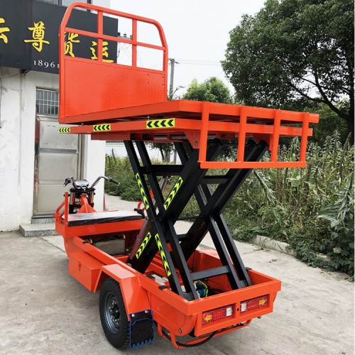 電動(dòng)升降三輪車(chē) 養(yǎng)殖農(nóng)用建筑拉料車(chē) 果園采摘登高液壓運(yùn)輸車(chē)