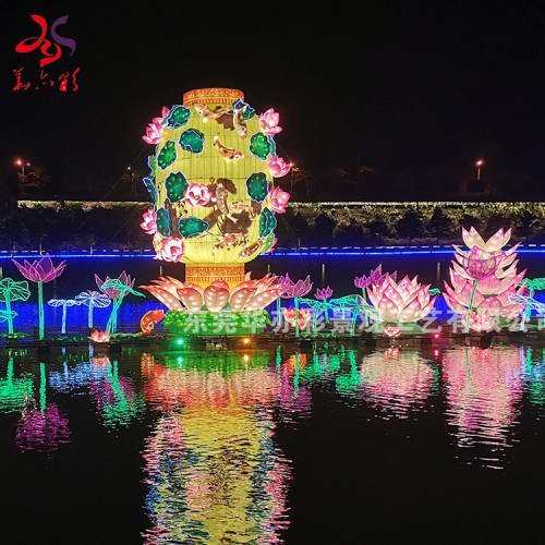 通道大型戶外公園入口亮化裝飾自貢傳統(tǒng)花燈工藝廠家定制燈會(huì)