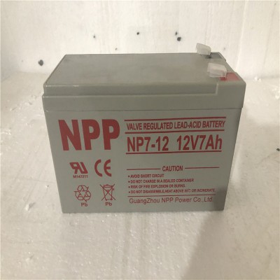 NPP耐普膠體蓄電池12V7AH電梯門禁應(yīng)急蓄電池