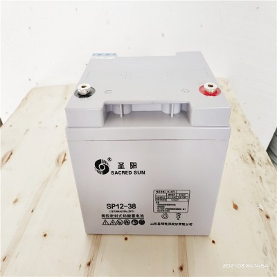 圣陽蓄電池12V38AH SP12-38UPS電源鉛酸免維護(hù)