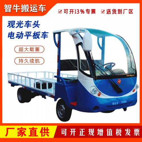 載重王電動平板車  拉貨運輸電動拉貨車  工地轉(zhuǎn)運廠區(qū)搬運車