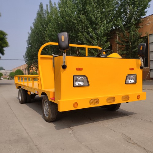 工地倉庫拉貨電瓶車  電動平板車  生產(chǎn)建筑搬運(yùn)車