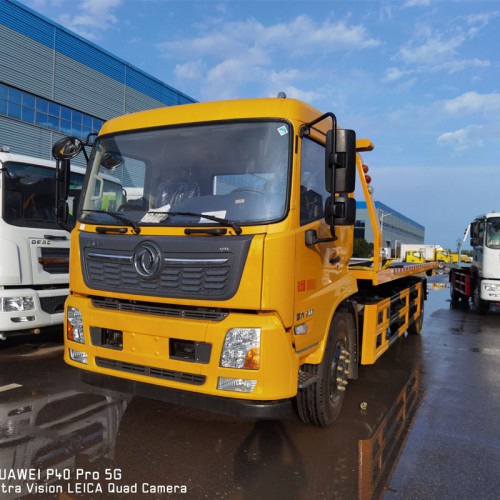 東風(fēng)天錦8噸10噸平板清障車 下沉式平板工藝