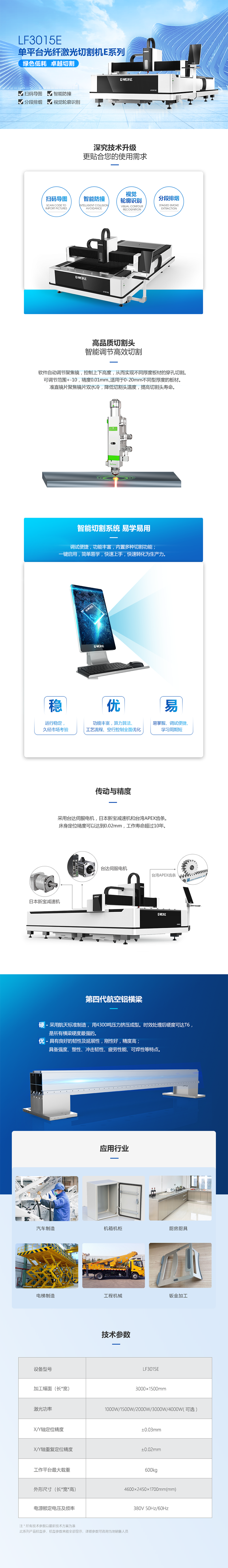 經(jīng)濟型激光切割機E系列-LF3015E1